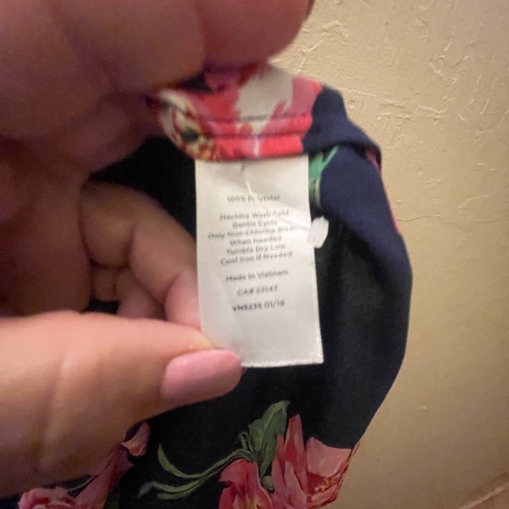 Talbots Black Floral Tunic 2X - Picture 4 of 4